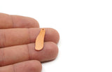 Copper Irregular Charm, 6 Raw Copper Irregular Shaped Charms With 1 Hole, Earring Findings (26x8x0.80mm) SMP2802