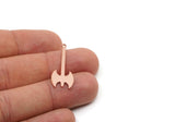 Copper Axe Charm, 8 Raw Copper Axe Charms With 1 Loop, Earring Charm, Axe Findings (30x13x0.80mm) SMP2829