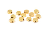 Round Spacer Bead, 16 Gold Plated Brass Circle Industrial Spacer Bead, Findings (6x2.5mm) Bs-1329