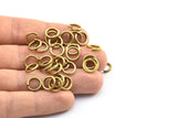 10mm Jump Rings, 100 Raw Brass Jump Rings (10x1.5mm) D0231