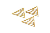 Brass Triangle Charm 24 Raw Brass Triangle Charms, Pendants, Earring Findings (20mm) E024