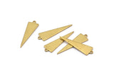 Brass Triangle Charm, 24 Raw Brass Triangle Charms With 1 Loop (22.5x7x0.80mm) E089