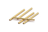 Gold Tube Beads, 25 Gold Plated Brass Tube Beads (2x30mm) Bs 1434 Q0376