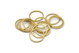 17mm Circle Connectors - 50 Raw Brass Circle Connectors (17x1x1mm) Bs 1097