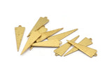 Brass Triangle Charm, 24 Raw Brass Triangle Charms With 1 Loop (22.5x7x0.80mm) E089