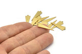 Brass Triangle Charm, 24 Raw Brass Triangle Charms With 1 Loop (22.5x7x0.80mm) E089