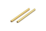 Gold Tube Beads, 25 Gold Plated Brass Tube Beads (2x30mm) Bs 1434 Q0376