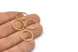 17mm Circle Connectors - 50 Raw Brass Circle Connectors (17x1x1mm) Bs 1097