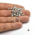 Silver Back Stopper, 500 Silver Tone Aluminium Earring Back Stopper, Ear Nest (5mm)  A0393