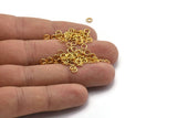 4mm Jump Ring - 500 Golden Brass Jump Rings, Findings (4x0.7mm) ( A0078 )