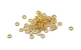4mm Jump Ring - 500 Golden Brass Jump Rings, Findings (4x0.7mm) ( A0078 )