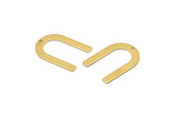 Brass Geometric Charm, 12 Raw Brass U Shaped Pendants With 1 Hole, Charms, Findings (28x20x0.80mm) D0563