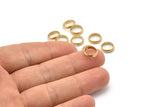 10mm Circle Connector, 50 Raw Brass Circle Ring Connector With 2 Holes, Findings (10x2.5mm) BS 1851