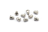 Earring Back Stopper, 100 Silver Tone Earring Back Stopper, Earnest (6x5mm) BS 2155