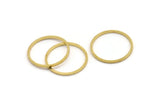 18mm Circle Connectors - 50 Raw Brass Circle Connectors (18x1x1mm) BS 1096