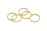 18mm Circle Connectors - 50 Raw Brass Circle Connectors (18x1x1mm) BS 1096