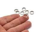 10mm Circle Connector, 24 Antique Silver Plated Brass Circle Ring Connector With 2 Holes, Findings (10x2.5mm) BS 2202 Q0314