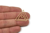 Brass Geometric Charm, Raw Brass Irregular Charms With 1 Loop, Triangle Charm, Charm Earrings (30x29x0.80mm) SMP2556