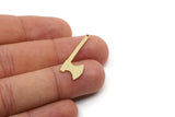 Brass Axe Charm, Raw Brass Axe Charms With 1 Loop, Earring Charm, Axe Findings (31x11x0.80mm) SMP2827