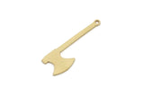 Brass Axe Charm, Raw Brass Axe Charms With 1 Loop, Earring Charm, Axe Findings (31x11x0.80mm) SMP2827