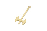 Brass Axe Charm, Raw Brass Axe Charms With 1 Loop, Earring Charm, Axe Findings (30x13.5x0.80mm) SMP2830