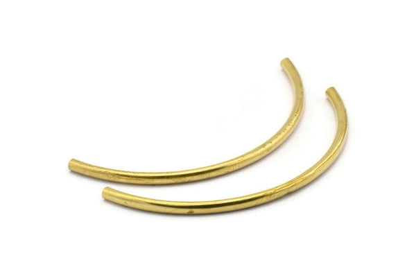 Choker Curved Tubes - 6 Raw Brass Curved Tubes (5x115mm) Bs 1639