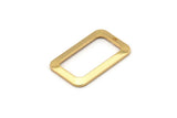 Altın Dikdörtgen Charm, 1 Delikli 4 Altın Kaplama Pirinç Dikdörtgen Charm, Küpeler, Bulgular (25x15x1mm) D1156 Q855