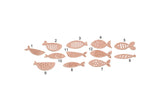 Copper Fish Charm, Raw Copper Fish Charms, Blanks, Findings SMP3089