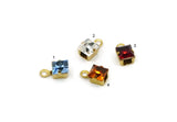 Brass Bead, 8 Raw Brass Crystal Diamond Rhinestones Setting for SS20 (4.9mm) SS20 F126