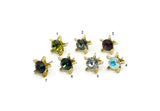 Brass Earrings, 6 Raw Brass Crystal Diamond Stud Earrings, Earrings Settings for SS39 (8.3mm) SS39 N0446