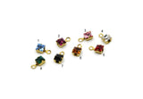 Brass Bead, 12 Raw Brass Crystal Diamond Rhinestones Setting for SS16 (3.9mm) SS16 N0455