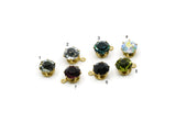 Brass Bead, 6 Raw Brass Crystal Diamond Rhinestones Setting for SS39 (8.3mm) SS39 N0579