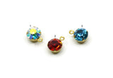Brass Bead, 6 Raw Brass Crystal Diamond Rhinestones Setting for SS34 (7.2mm) SS34 Y159