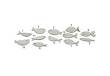 Steel Fish Charm, Stainless Steel Fish Charms, Blanks, Findings SMP3239