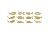 Brass Fish Charm, Raw Brass Fish Charms, Blanks, Findings SMP3089