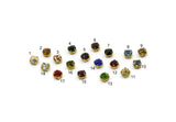 Brass Bead, 12 Raw Brass Crystal Diamond Rhinestones Setting for SS24 (5.5mm) SS24 BS 1194