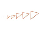 Copper Triangle Charm, Raw Copper Triangle Charms, Earring Findings, For Jewelry Making (20/28/35/42.5/50x0.80mm) SMP2880