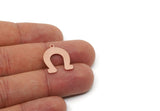 Copper Horseshoe Charm, Raw Copper Horseshoe Charms With 1 Loop, Pendant Findings, Parts Of Jewelry (20/25/30x0.80mm) SMP3097