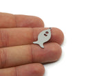 Steel Fish Charm, Stainless Steel Fish Charms With 1 Loop, Blanks, Findings (15/20/25x0.80mm) SMP3327