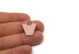 Copper Geometric Charm, Raw Copper Oval Charms, Copper Earring Charms, Copper Charms for Jewelry Making (20/25/30x0.80mm) SMP3096