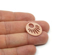 Personalized  Oval Charm, Raw Copper Oval Shaped Charms With 1 Loop, Sun Charms, Findings (20/25/30x0.80mm) SMP3095