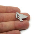 Steel Bird Blank, Stainless Steel Pigeon Blanks, Olive Branch Findings (19/24/28.5x0.80mm) SMP3320