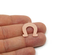 Copper Horseshoe Charm, Raw Copper Horseshoe Charms With 1 Loop, Pendant Findings, Parts Of Jewelry (20/25/30x0.80mm) SMP3097
