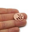 Copper Round Charm, Raw Copper Branch Charm With 1 Loop, Copper Earring Charms, Copper Charms for Jewelry Making (20/25/30x0.80mm) SMP3094