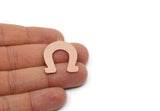 Copper Horseshoe Charm, Raw Copper Horseshoe Charms With 1 Loop, Pendant Findings, Parts Of Jewelry (20/25/30x0.80mm) SMP3097