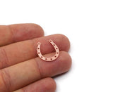 Copper Horseshoe Charm, Raw Copper Horseshoe Charms With 11 Holes, Pendant Findings, Parts Of Jewelry (19/24/29x0.80mm) SMP2982