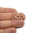 Copper Flower Charm, Raw Copper Flower Charms, Findings (15/20/24/29x0.80mm) SMP2234