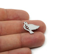 Steel Bird Blank, Stainless Steel Pigeon Blanks, Olive Branch Findings (19/24/28.5x0.80mm) SMP3320