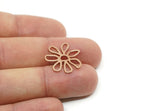 Copper Flower Charm, Raw Copper Flower Charms, Findings (15/20/24/29x0.80mm) SMP2234
