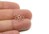 Copper Flower Charm, Raw Copper Flower Charms, Findings (15/20/24/29x0.80mm) SMP2234